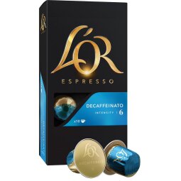 Douwe Egberts capsules de café L'Or Intensity 6 , Decaffeïnato, paquet de 10 capsules