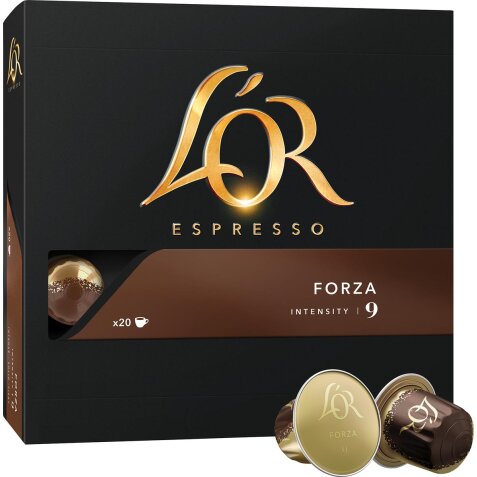 Douwe Egberts L'Or Intensity capsules de café, Forza, paquet de 20 pièces