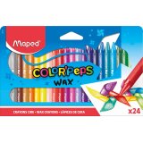 Maped waskrijt Color'Peps Wax, doos van 24 stuks in geassorteerde kleuren