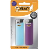 BIC Maxi briquet electronique, couleurs assorties, blister de 2 pièces