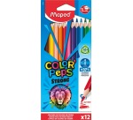 Maped crayon de couleur Color'Peps Strong, 12 crayons en étui cartonné