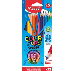 Maped kleurpotlood Color'Peps Strong, 12 potloden in een kartonnen etui