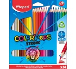 Maped kleurpotlood Color'Peps Strong, 24 potloden in een kartonnen etui