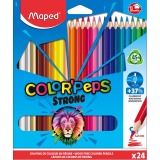 Maped kleurpotlood Color'Peps Strong, 24 potloden in een kartonnen etui