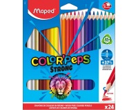 Maped kleurpotlood Color'Peps Strong, 24 potloden in een kartonnen etui