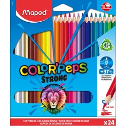 Maped kleurpotlood Color'Peps Strong, 24 potloden in een kartonnen etui