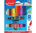 Maped kleurpotlood Color'Peps Strong, 24 potloden in een kartonnen etui