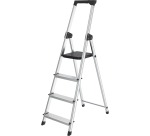 Brasq step ladder SL400, aluminum, silver, 4 steps