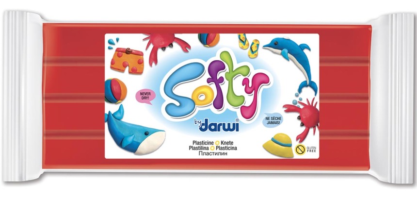 Darwi pâte à modeler Softy, rouge