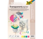 Folia Transparentpapier, 115 g, Format 21 x 29,7 cm, A4, sortierte Farben, Packung mit 10 Blatt