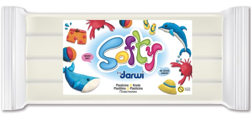 Darwi pâte à modeler Softy, blanc