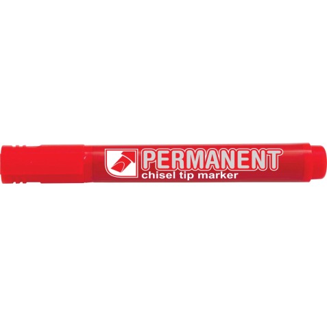 Crown permanent marker,  schuine punt,  schrijfbreedte 1 - 3 mm, rood