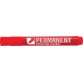 Crown permanent marker,  schuine punt,  schrijfbreedte 1 - 3 mm, rood