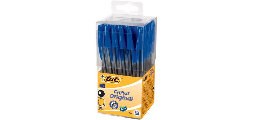 Balpen Bic Cristal Tubo 50 blauw medium