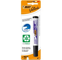 Bic Velleda marqueur pour tableaux blancs 1701 Ecolutions, noir, sous blister