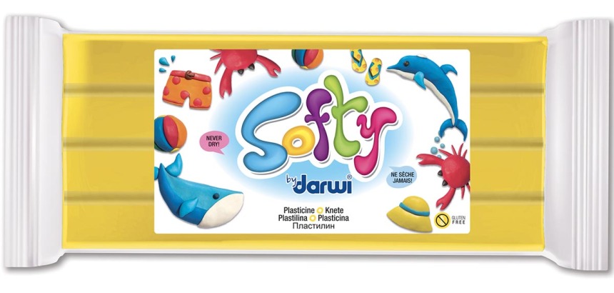 Darwi pâte à modeler Softy, jaune