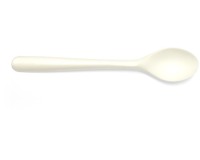 Conpax Folia dessertlepel, herbruikbaar, uit CPLA, 14,5 cm, wit, pak van 50 stuks