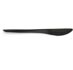 Folia couteau, réutilisable, en CPLA, 19 cm, noir, paquet de 50 pièces