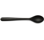 Folia dessert spoon, reusable, in CPLA, 14.5 cm, black, pack of 50 pieces