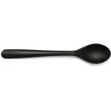 Folia cuillère à dessert, réutilisable, en CPLA, 14,5 cm, noir, paquet de 50 pièces