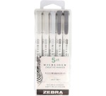 ZEBRA MILDLINER highlighter, dual tip, Grey set, 5-piece case, grey