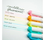 ZEBRA MILDLINER markeerstift, dubbele punt, Fluor, etui van 5 stuks, in geassorteerde kleuren