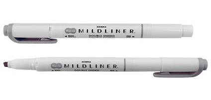 ZEBRA MILDLINER double-ended highlighter, grey
