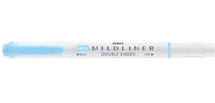 ZEBRA MILDLINER dual-tip highlighter, light blue