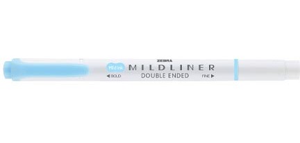 ZEBRA MILDLINER dual-tip highlighter, light blue