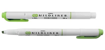 ZEBRA MILDLINER dual-tip highlighter, green
