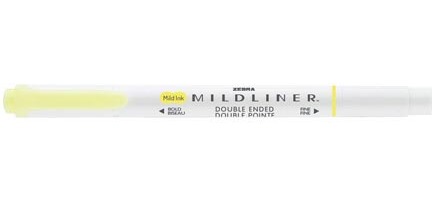 ZEBRA MILDLINER double-ended highlighter, yellow