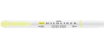 ZEBRA MILDLINER surligneur à deux pointes, jaune