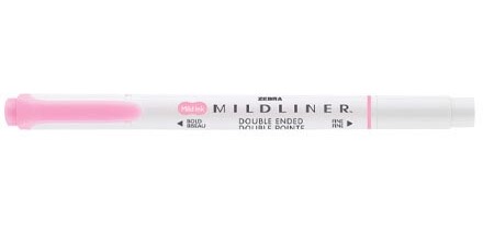ZEBRA MILDLINER double-ended highlighter, pink