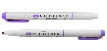 ZEBRA MILDLINER Doppelspitze Textmarker, violett