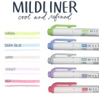 ZEBRA MILDLINER markeerstift, dubbele punt, Cool, etui van 5 stuks, in geassorteerde kleuren
