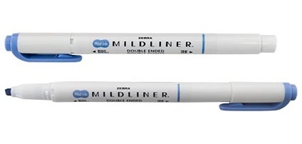 ZEBRA MILDLINER double-ended highlighter, dark blue