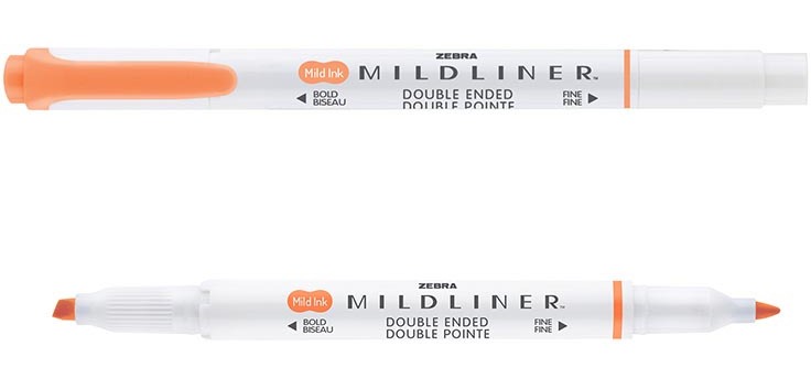 ZEBRA MILDLINER Doppelseitiger Textmarker, Aprikose
