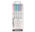 ZEBRA MILDLINER dual-tip highlighter, Favorites, 5-piece case, in assorted colors