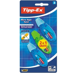 Tipp-Ex Micro Twist Correction Roller 5mmx8m blister 2+1 free