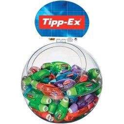 Tipp-Ex dérouleur de correction Micro Tape Twist, présentoir de 60 pièces en couleurs assorties