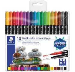 Staedtler Design Journey Permanent Double-Tip Felt Pen 18 Colors