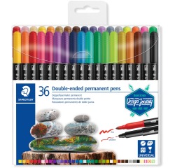 Feutre Staedtler Design Journey permanent double pointe assorti 36 couleurs