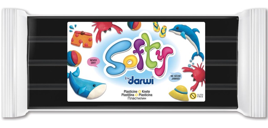 Darwi Modelliermasse Softy Schwarz