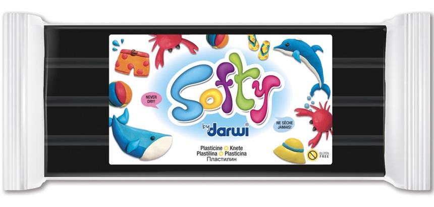 Darwi pâte à modeler Softy noir