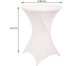Tafelrok BRASQ voor statafel 80cm wit