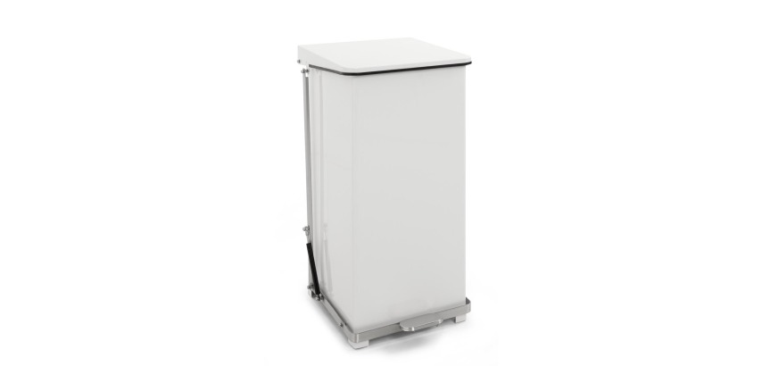 V-part industrieller Pedalbehälter 90 l, weiß