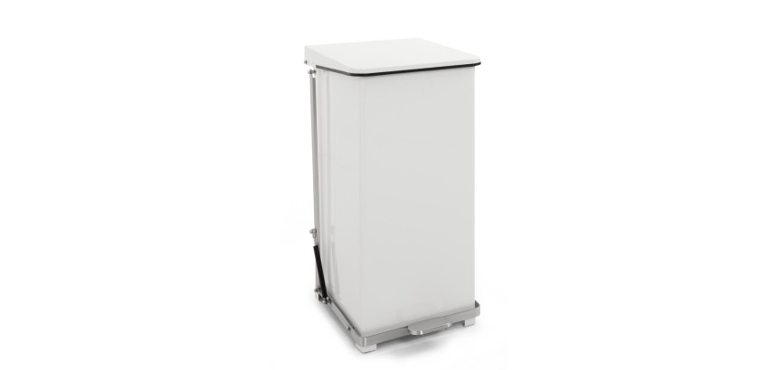 V-part conteneur à pédale industriel 90 l, blanc