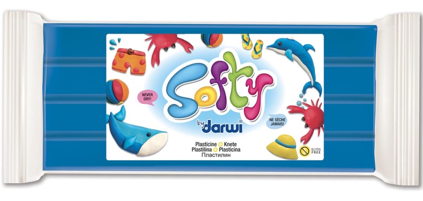 Darwi pâte à modeler Softy, bleu