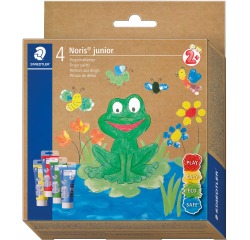 Staedtler Noris Junior gouache au doigt, assorti, 4 tubes de 75ml