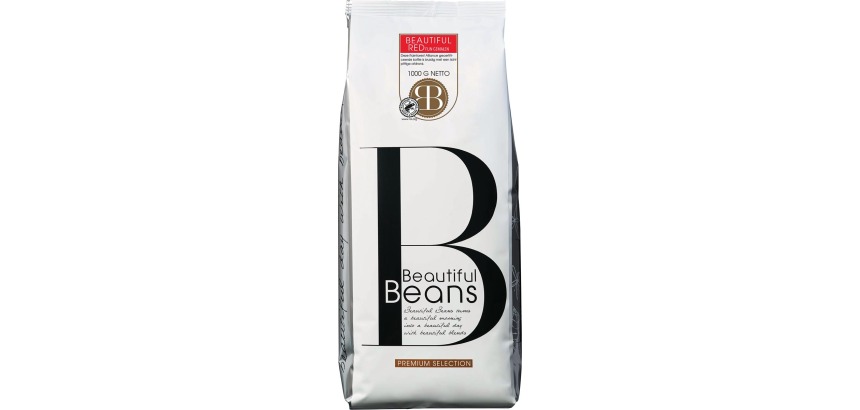 Schöne Bohnen gemahlener Kaffee Rot, 1-kg-Beutel